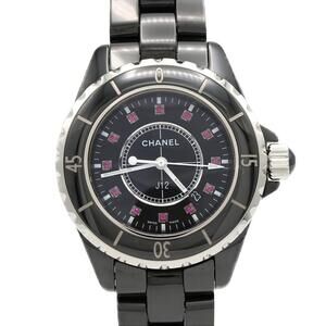 Chanel J12 33mm Ceramic 12P Ruby H1634 Quartz Watch